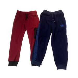 Umbro & Athletic Works Blue/Red Jogger Bundle Boys Size S(6/7)